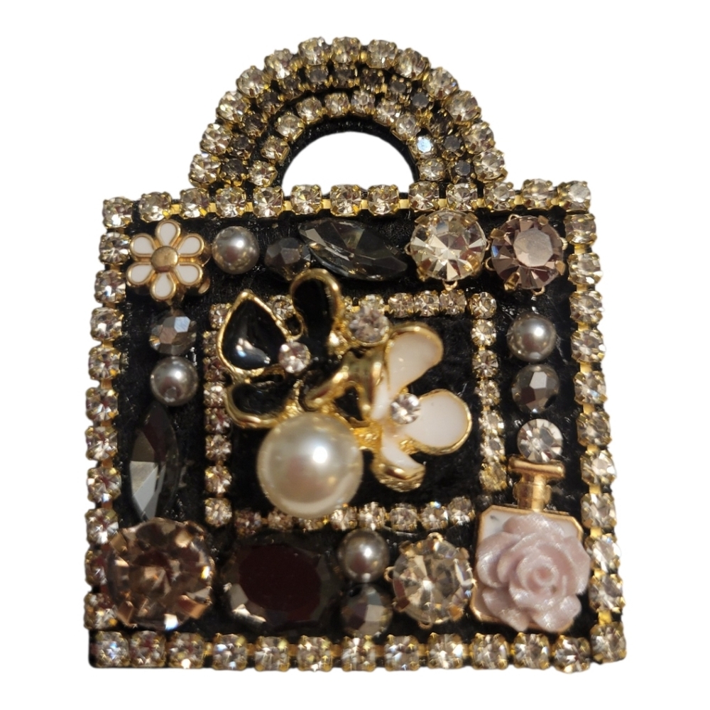 Artsian Crafted Handbag Brooch - Picture 2 of 5